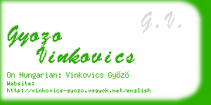 gyozo vinkovics business card
